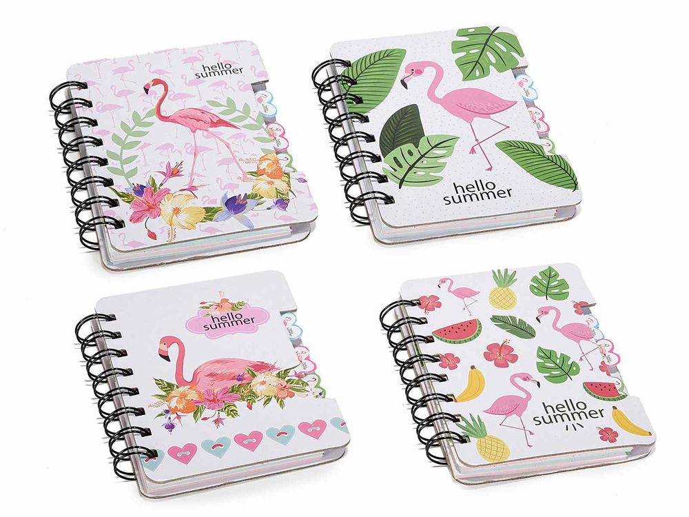 Taccuino a spirale Flamingo con divisori