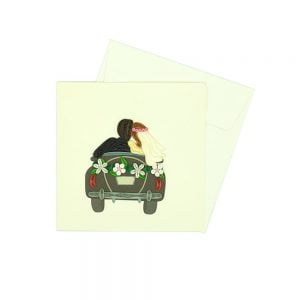 scuoleria.sbs - Biglietto auguri Origamo Quilling Auto sposini