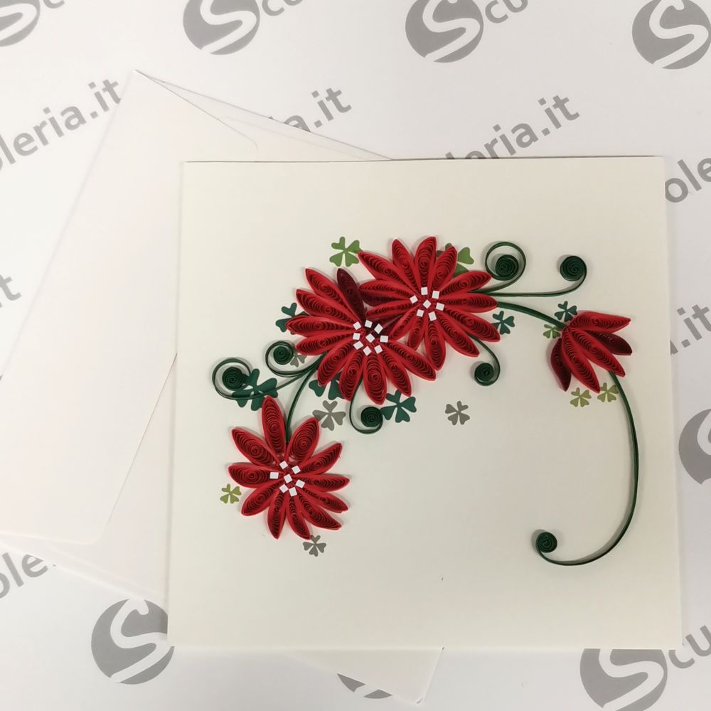scuoleria.sbs - Biglietto auguri Origamo Quilling Stella di Natale 2