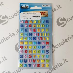 Stickers adesivi lettere e numeri