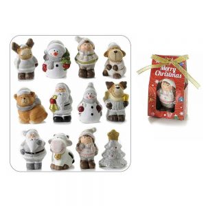 scuoleria.sbs - Personaggio natalizio in ceramica in confezione regalo
