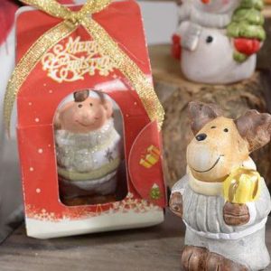 scuoleria.sbs - Personaggio natalizio in ceramica in confezione regalo