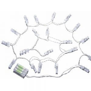 scuoleria.sbs - Luci a batteria con mollette a led bianco caldo