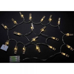 scuoleria.sbs - Luci a batteria con mollette a led bianco caldo