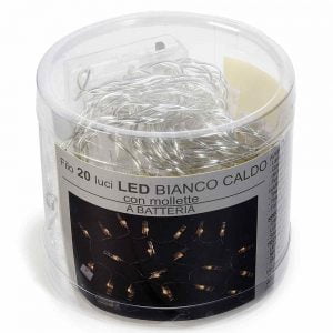 scuoleria.sbs - Luci a batteria con mollette a led bianco caldo