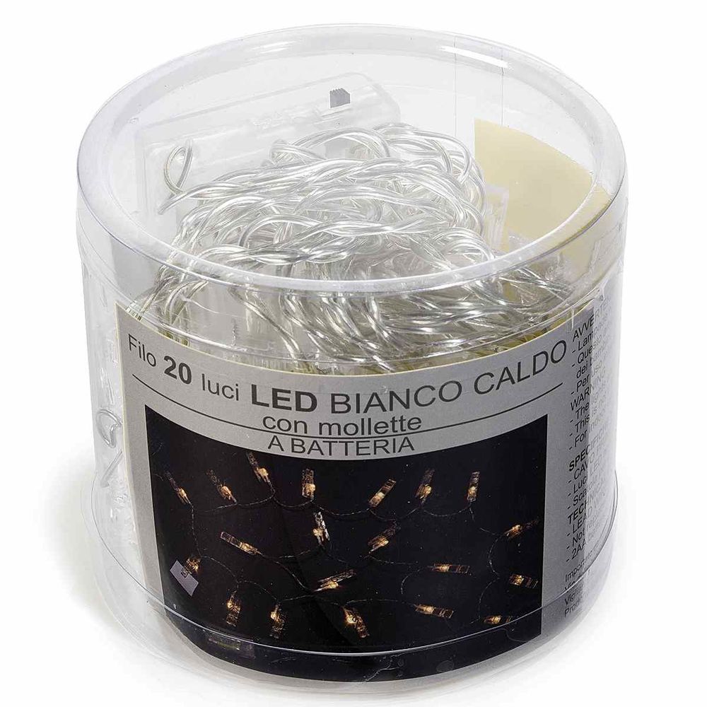 scuoleria.sbs - Luci a batteria con mollette a led bianco caldo