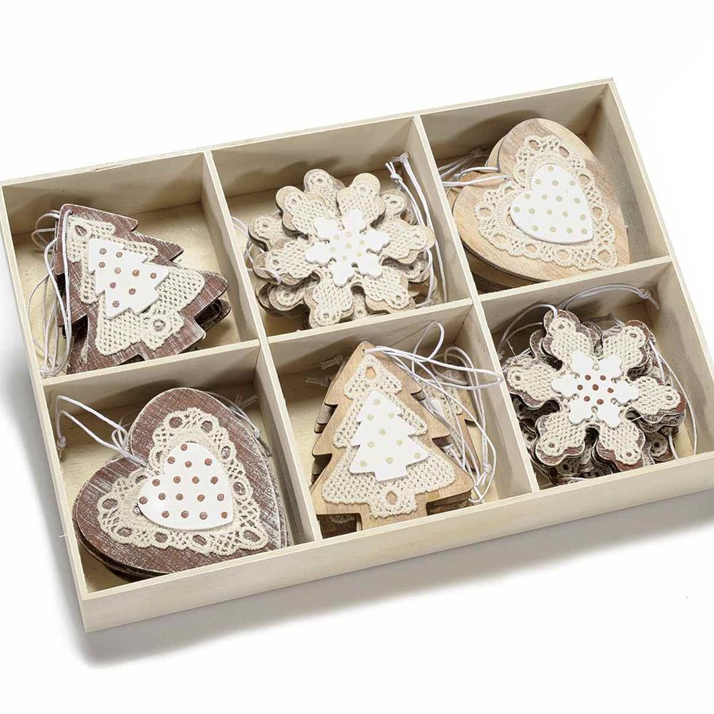 scuoleria.sbs - Decorazione natalizia in legno e pizzo