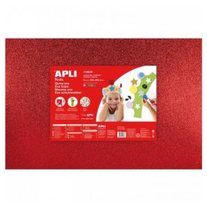 Gomma Eva 60x40 cm glitter Rosso