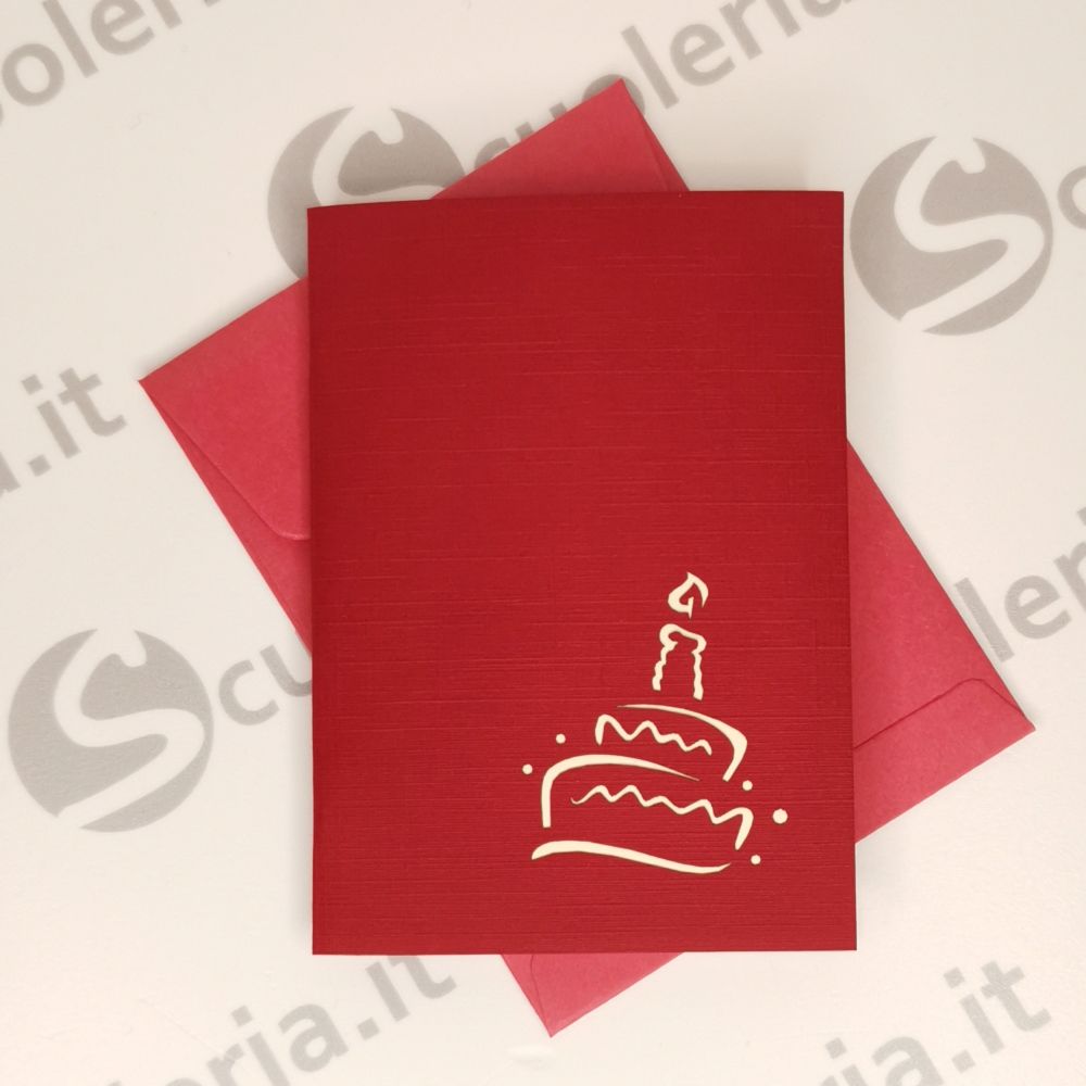 Biglietto auguri mini Origamo PopUp Torta