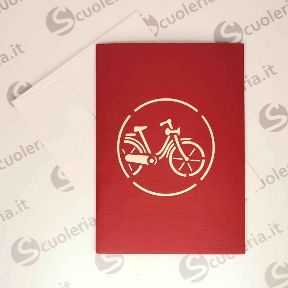 Biglietto auguri Origamo PopUp Bicicletta
