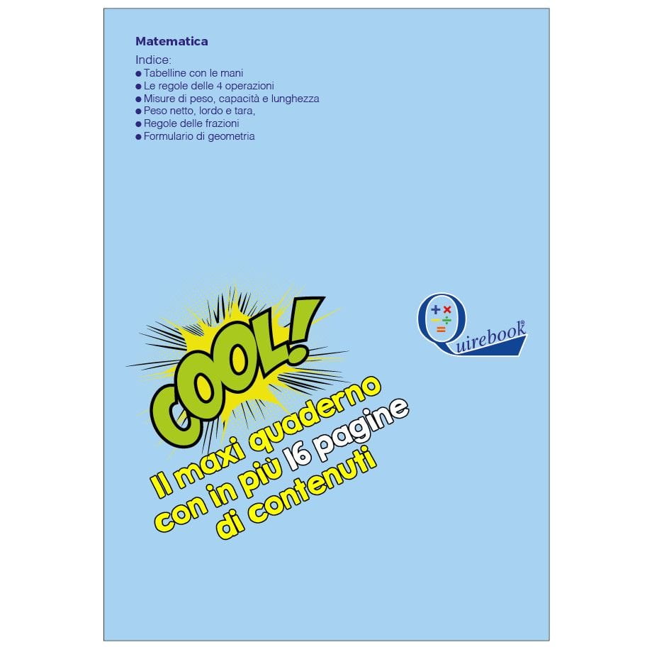 scuoleria.sbs - Maxi quaderno didattico QUIREBOOK Matematica primaria