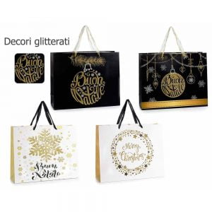 scuoleria.sbs - Sacchetto regalo Natale stampa Oro