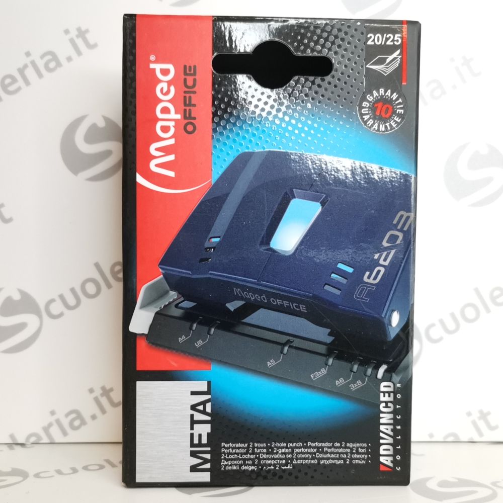 Perforatore 2 fori Advanced Blu