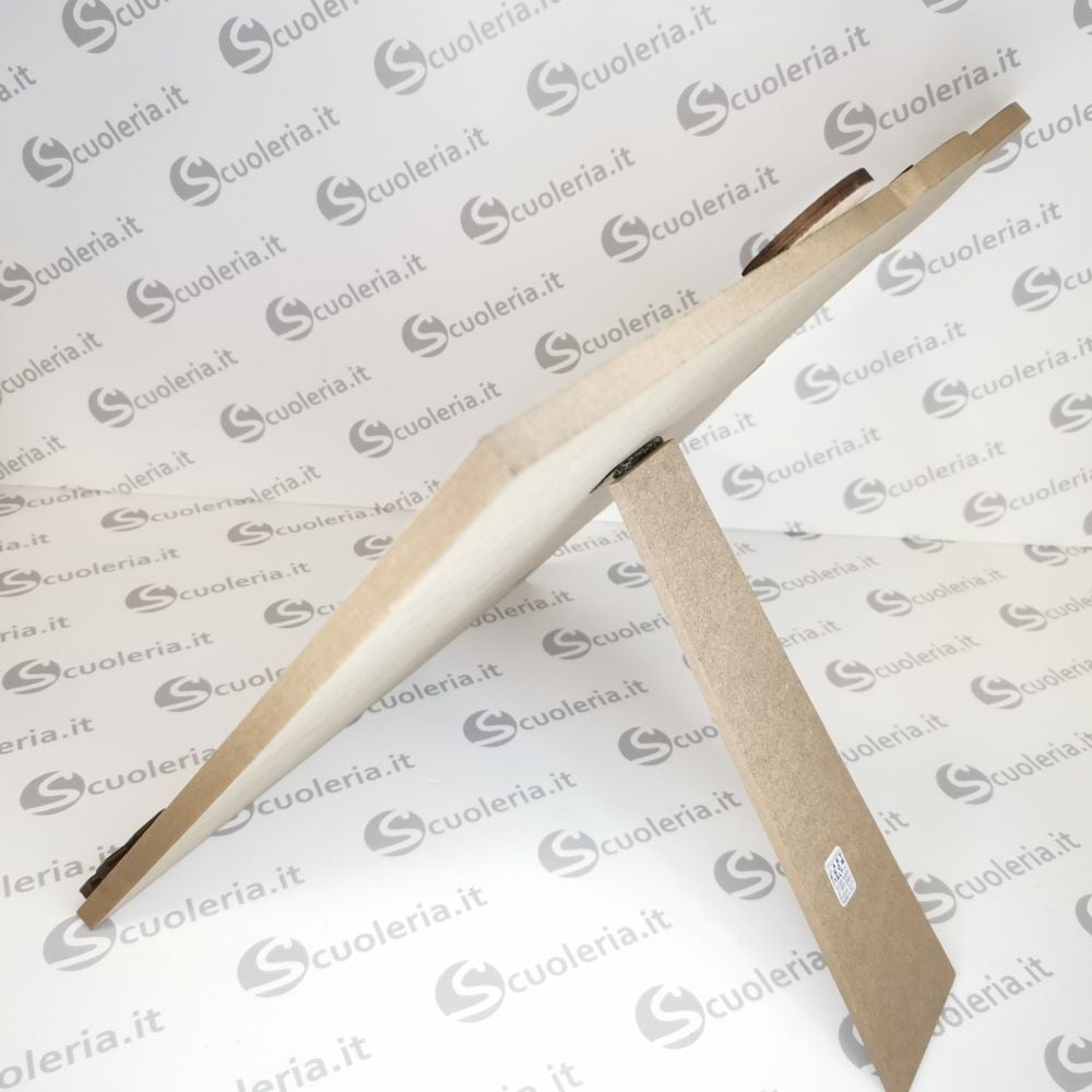 Decorazione in legno con coniglietto e effetto lavagna