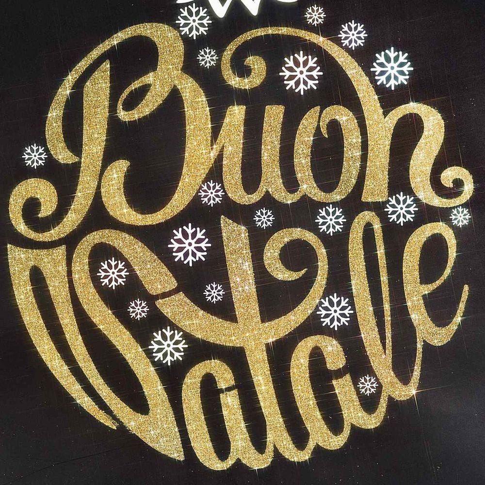 Sacchetto regalo Natale stampa Oro per bottiglia