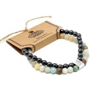 Bracciali coppia in Pietra Magnetici Amazonite