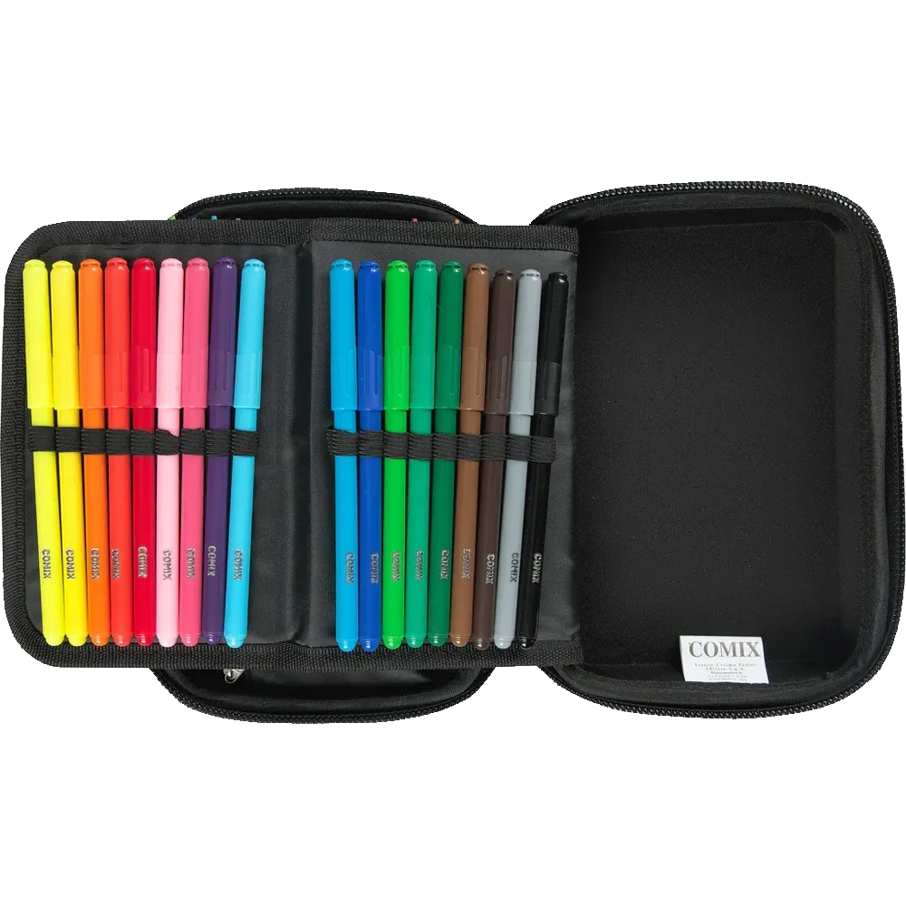 Astuccio rigido maxi zip Comix Bright